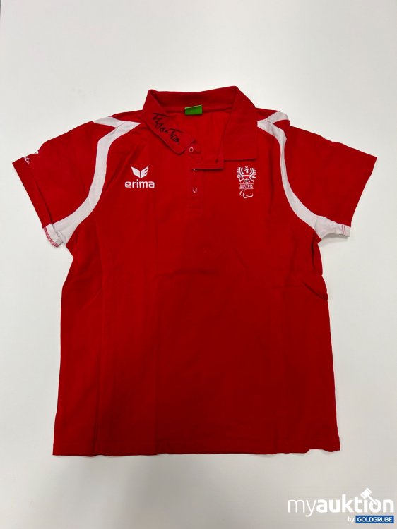 Artikel Nr. 913358: Poloshirt rot, Paralympic Team Austria, signiert von Paralympicssportler Thomas  Frühwirth 