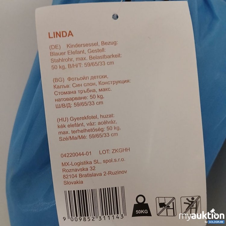 Artikel Nr. 922358: Ondega LINDA Kindersessel Blauer Elefant 50kg