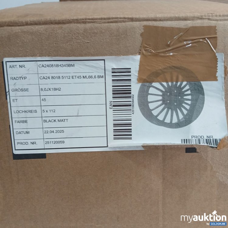 Artikel Nr. 442359: Carmeni Felge 8Jx18 ET45 5x112LK black matt