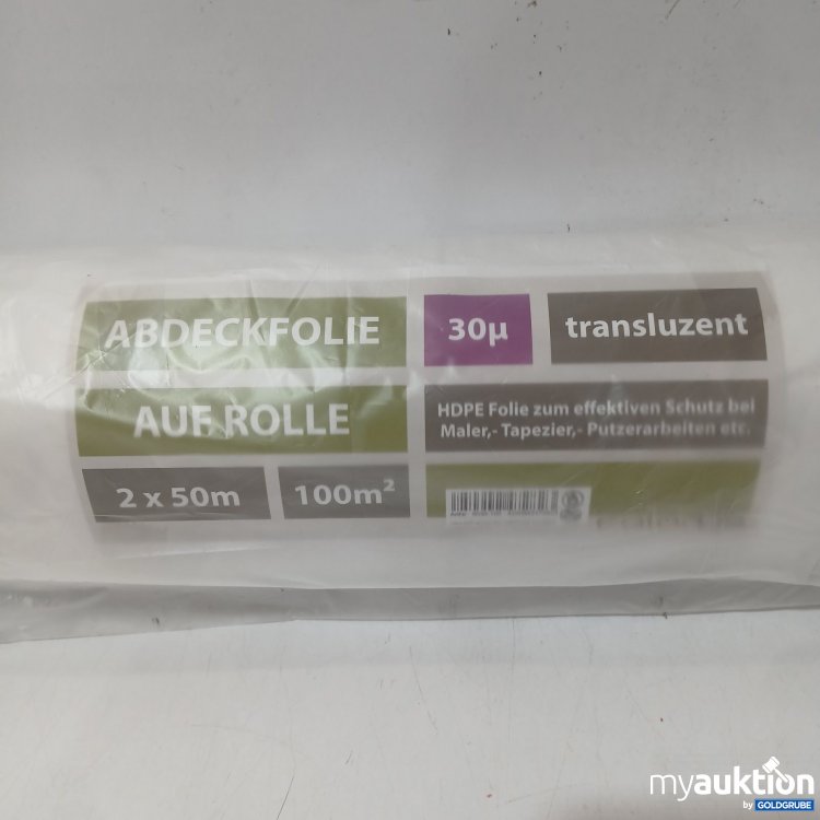 Artikel Nr. 466359 Artikel Nr. 466359: Abdeckfolie auf Rolle 2 x 50 m 100 m² 30µ transluzent