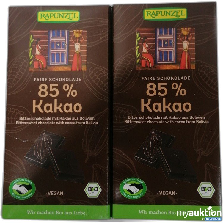 Artikel Nr. 891359: Rapunzel Faire Schokolade 85%Kakao 2x80g