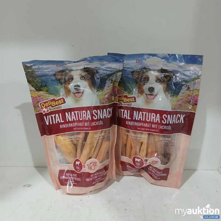 Artikel Nr. 978359: DeliBest Vital Natura Snack Rinderkopfhaut mit Lachsöl 2x200 g