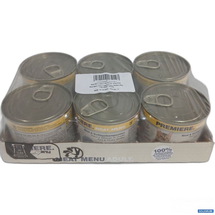 Artikel Nr. 990359 Artikel Nr. 990359: Premiere Meati Katzenfutter Adult Rind+Geflügel 6x200g