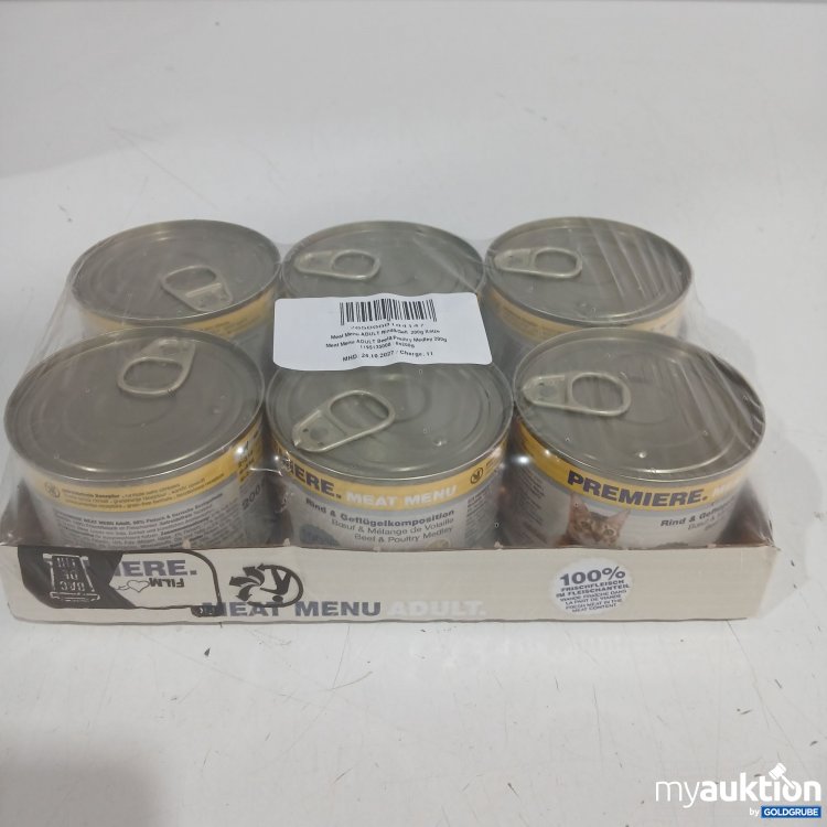 Artikel Nr. 990359 Artikel Nr. 990359: Premiere Meati Katzenfutter Adult Rind+Geflügel 6x200g