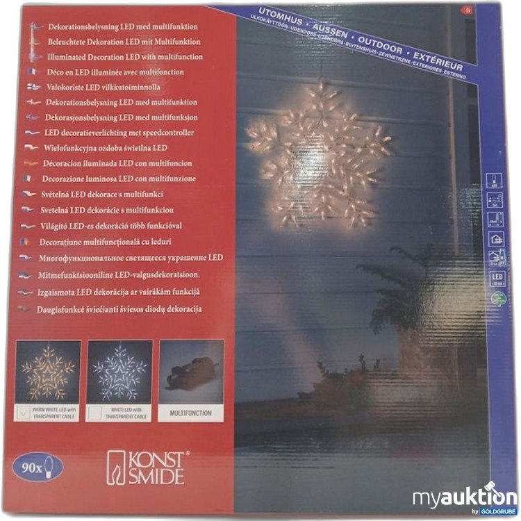 Artikel Nr. 447360 Artikel Nr. 447360: KONST SMIDE LED Dekoration multifunktional 90x0,6 W Schneeflocke