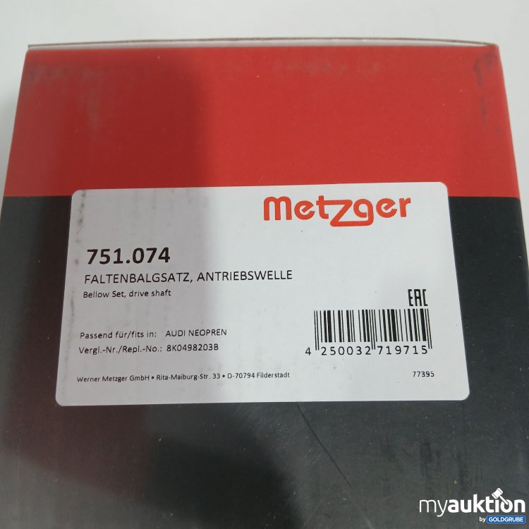 Artikel Nr. 818360: Metzger Faltenbalgsatz Antriebswelle 751.074