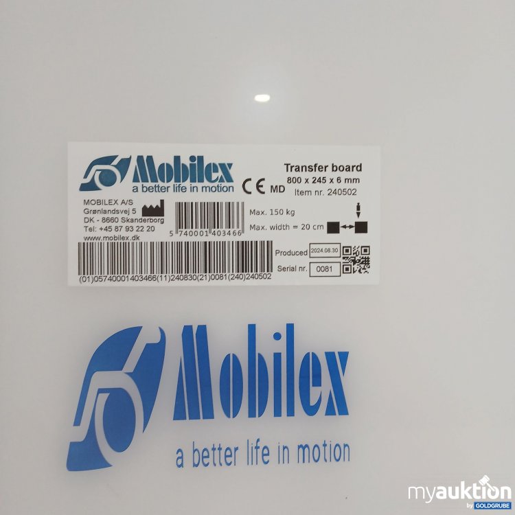 Artikel Nr. 897360: Mobilex Transfer Board 800x245x6mm 240502 
