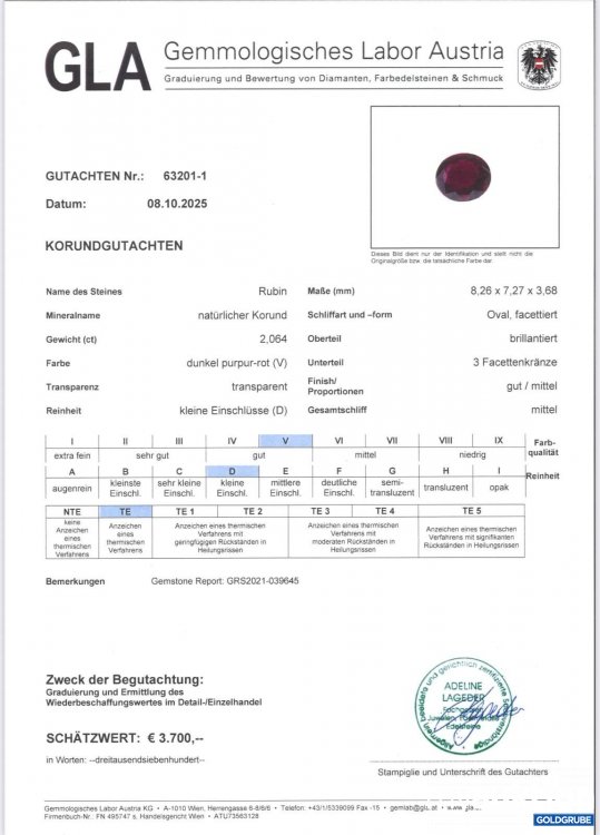 Artikel Nr. 904360: Rubin - natürlicher Korund 2,064ct