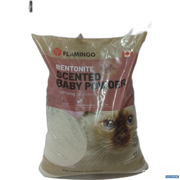 Artikel Nr. 973360: FLAMINGO Bentonite Scented Baby Powder Katzenstreu 12Kg