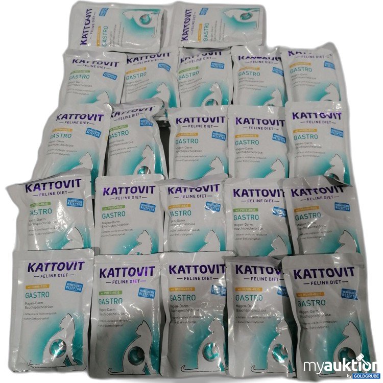 Artikel Nr. 890361 Artikel Nr. 890361: Katovit Feline Diet Gasto Huhn & Pute mit Reis 22x85g