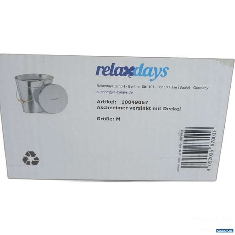 Artikel Nr. 996361: relaxdays Ascheimer verzinkt mit Deckel