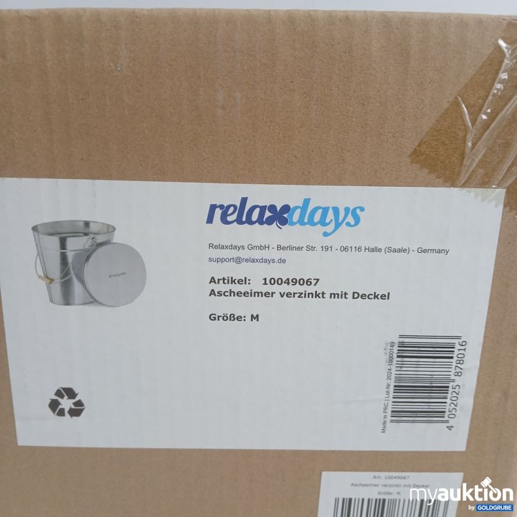 Artikel Nr. 996361: relaxdays Ascheimer verzinkt mit Deckel