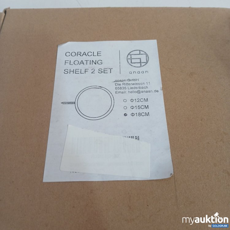 Artikel Nr. 874362 Artikel Nr. 874362: Anaan Coracle Floating Shelf 2Set 18cm