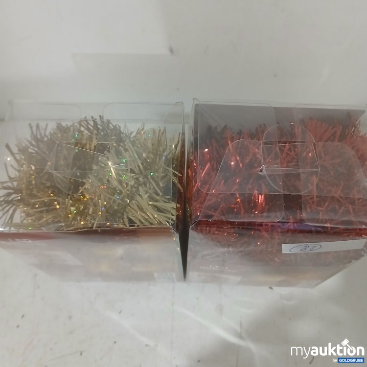 Artikel Nr. 929362: LED Girlande Gold und Rot mit je 20Led warm-weiß