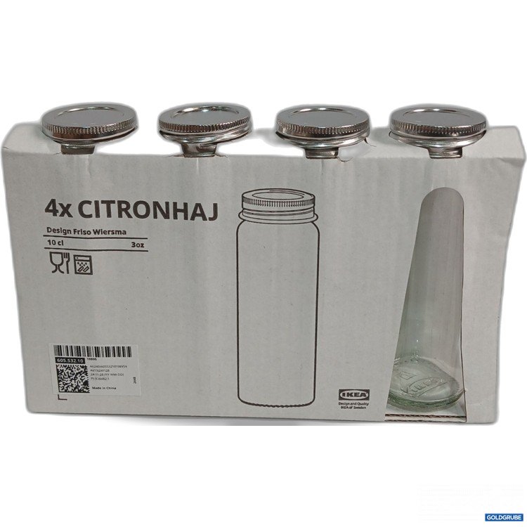 Artikel Nr. 961362: Ikea 4x Citronhaj  Desing Friso Wiersma  10cl 605 532 10 