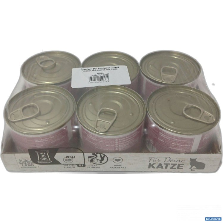 Artikel Nr. 989362: Wildes Land Katzenfutter Rind pur 200g 6Stk