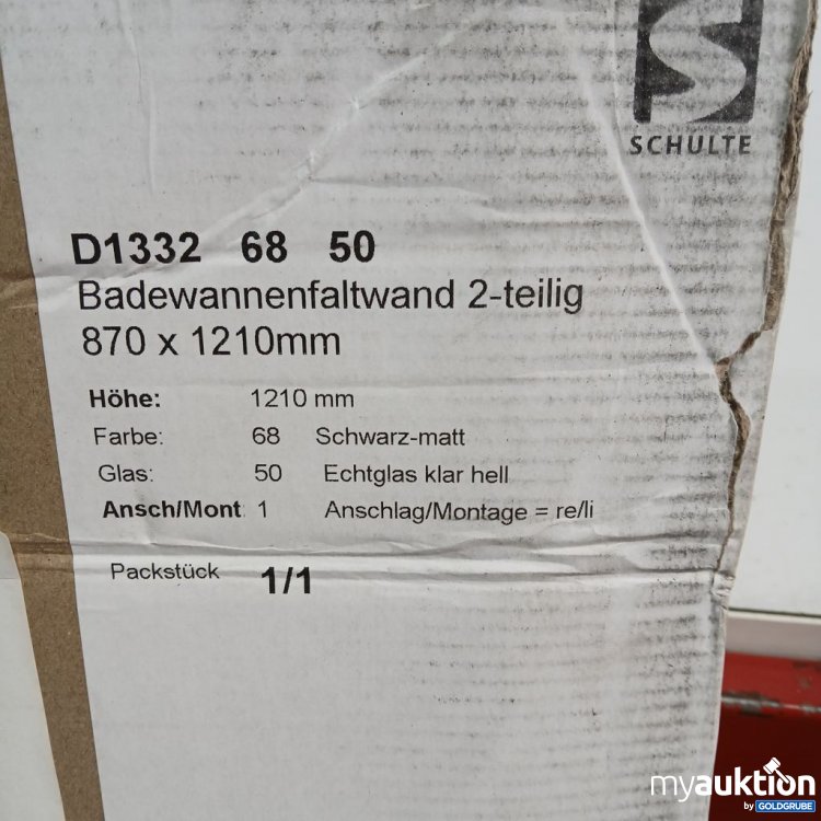 Artikel Nr. 442363: Schulte Badewannenfaltwand 2-teilig 870x1210mm