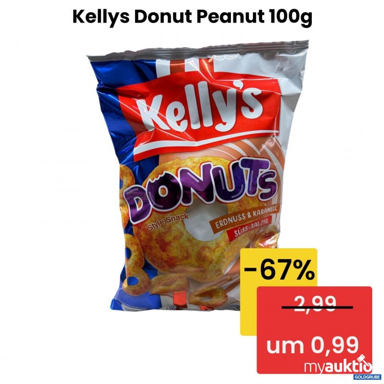 Artikel Nr. 522364: Kellys Donuts Erdnuss & Karamell 100g