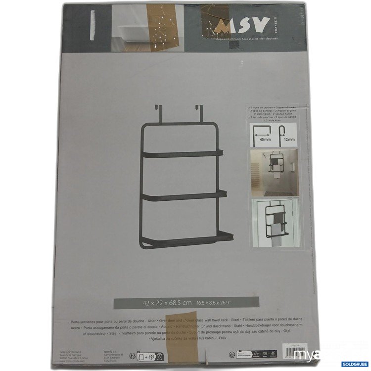 Artikel Nr. 916364 Artikel Nr. 916364: MSV Handtuchhalter für Tür und Duschwand Stahl 42x22x68,5cm