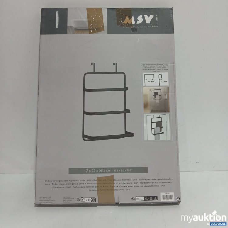 Artikel Nr. 916364 Artikel Nr. 916364: MSV Handtuchhalter für Tür und Duschwand Stahl 42x22x68,5cm