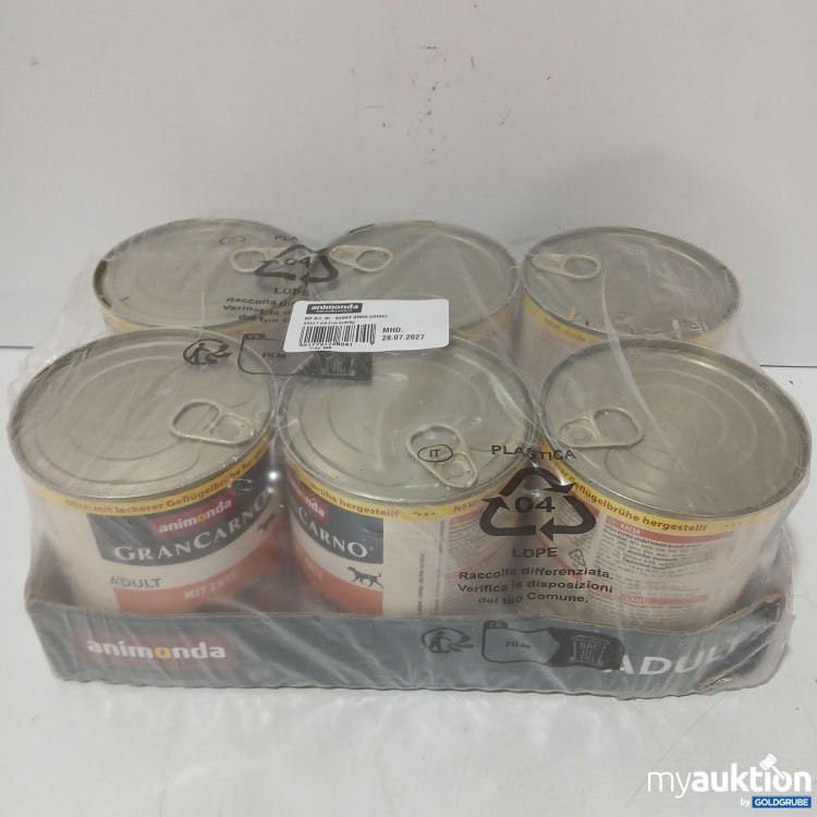 Artikel Nr. 989364 Artikel Nr. 989364: Animonda GranCarno Adult Hundefutter Ente je 800g 6Stk