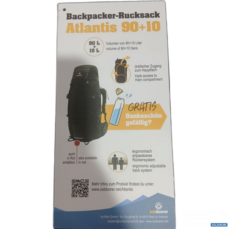 Artikel Nr. 445365 Artikel Nr. 445365: Outdoorer Reiserucksack Atlantis schwarz 90+10L