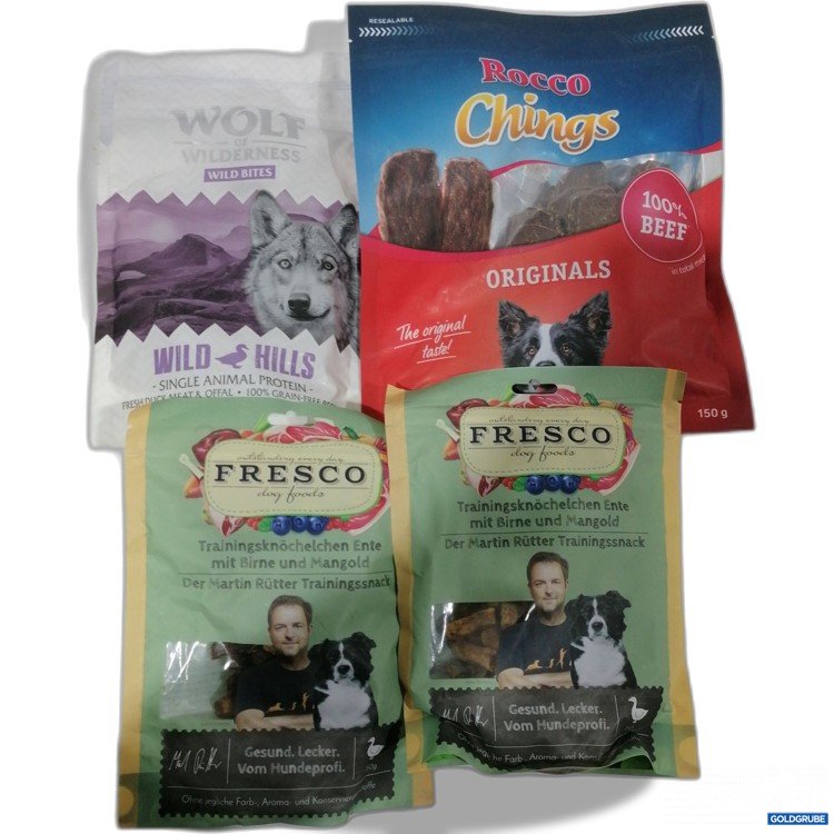 Artikel Nr. 890365: Diverse Hundesnacks 3x150g 1x180g 