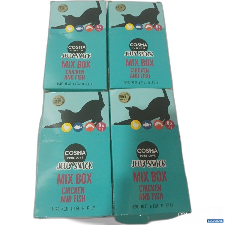 Artikel Nr. 989365 Artikel Nr. 989365: Cosma Pure Love Jelly Snack Mix Box Chicken & Fish 8x14g 4Stk