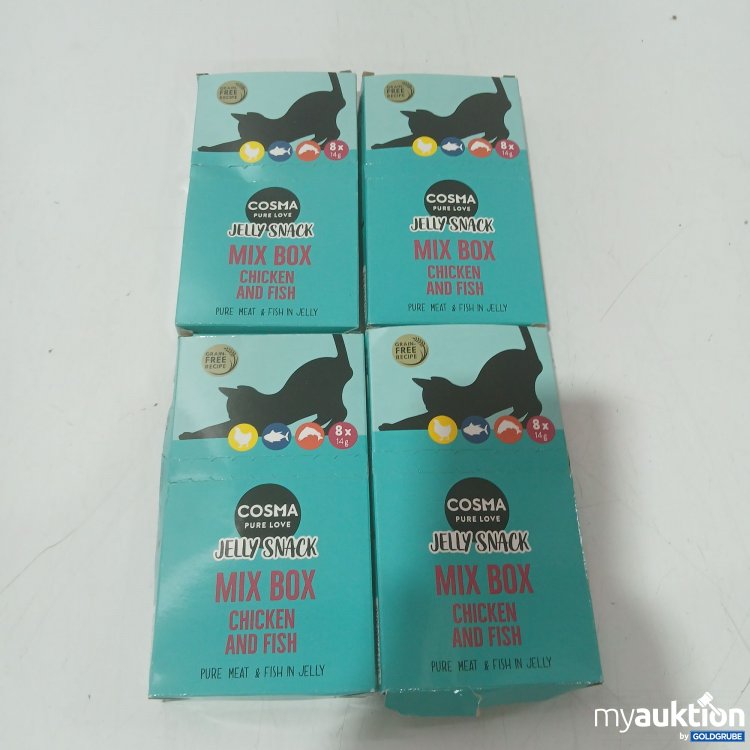 Artikel Nr. 989365 Artikel Nr. 989365: Cosma Pure Love Jelly Snack Mix Box Chicken & Fish 8x14g 4Stk