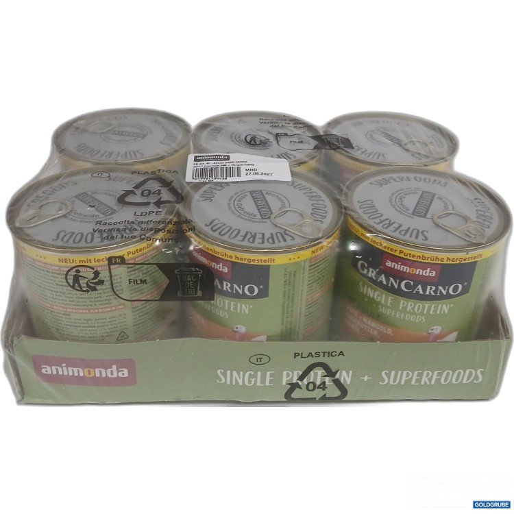 Artikel Nr. 990365 Artikel Nr. 990365: Animonda Gran Carno Single Protein Superfoods Pute+Mangold 6x800g Hundefutter