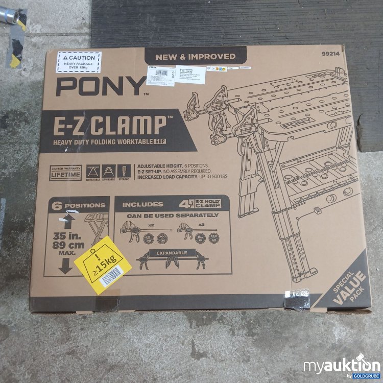 Artikel Nr. 991365 Artikel Nr. 991365: Pony E-Z Clamp heavy duty folding worktable 60P 99214