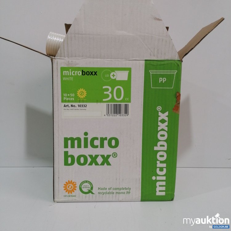 Artikel Nr. 439366: Microboxx Art. NR. 10332, Mini Verpackungsbecher weiß mit Deckel  10x50 Stk. 