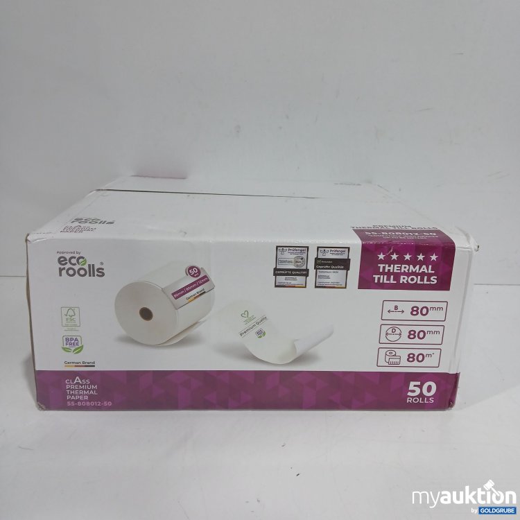 Artikel Nr. 876366 Artikel Nr. 876366: Eco Roolls Thermal Till Rolls 80mm 50Stk
