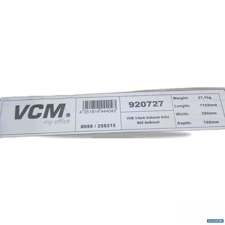 Artikel Nr. 887366 Artikel Nr. 887366: VCM 3-fach Schrank Salia B60 Anthrazit 920727