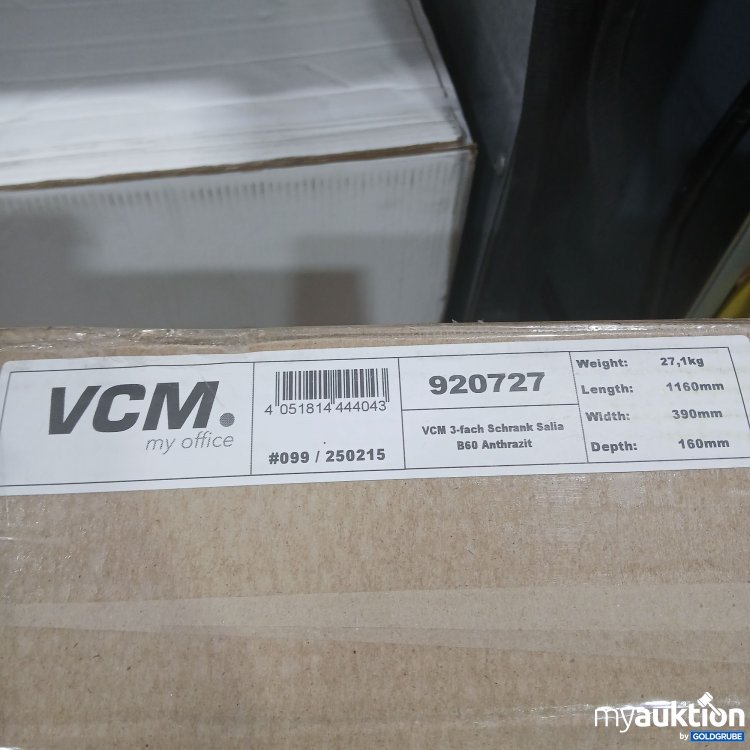 Artikel Nr. 887366 Artikel Nr. 887366: VCM 3-fach Schrank Salia B60 Anthrazit 920727