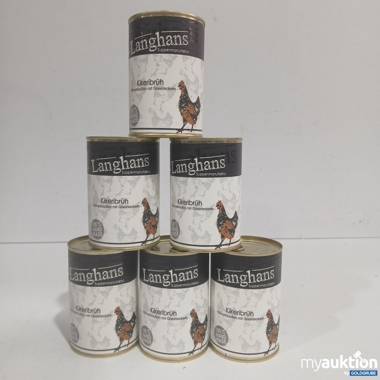 Artikel Nr. 960366: Langhans Kikeribrüh Hühnerbouillon mit Griesnockerln je 400ml 