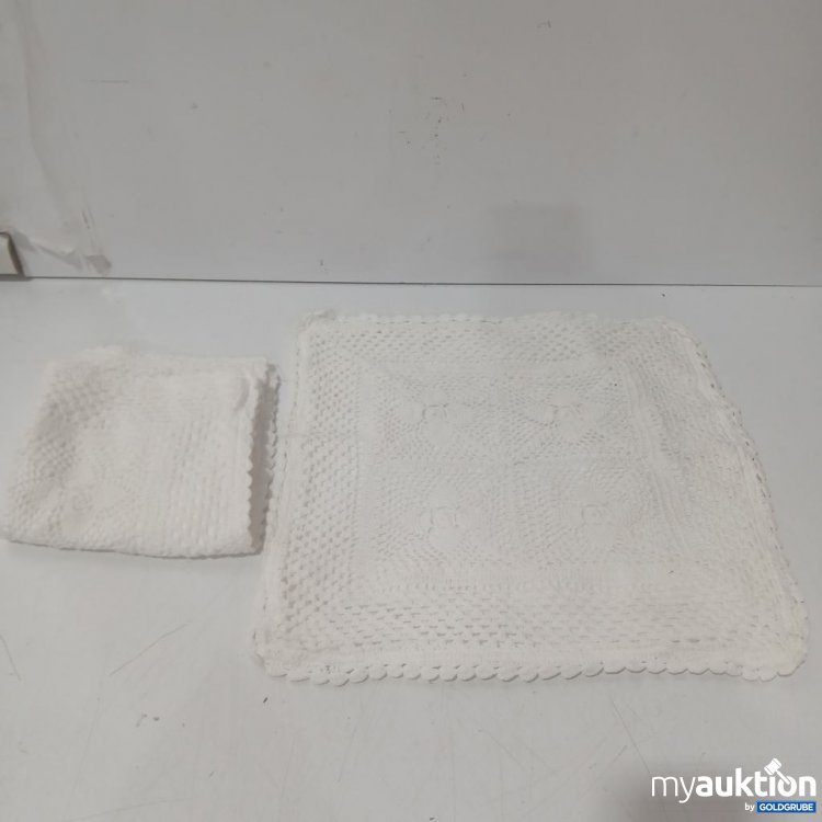 Artikel Nr. 993366: Polsterbezug Strickmuster weiß Ca 38x36cm 2Stk