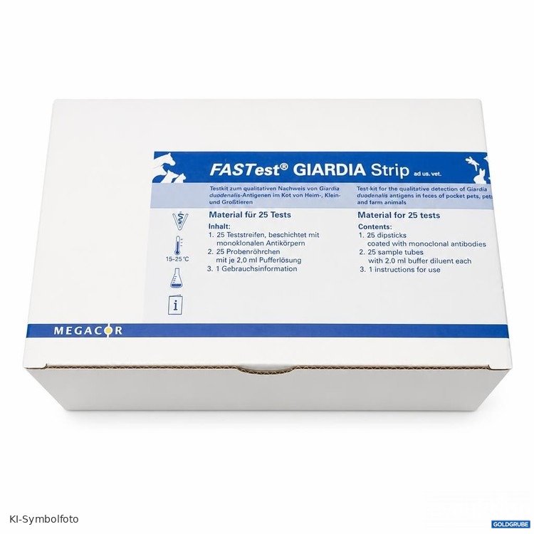 Artikel Nr. 466367 Artikel Nr. 466367: MEGACOR FASTest GIARDIA Strip Testkit 25 Tests