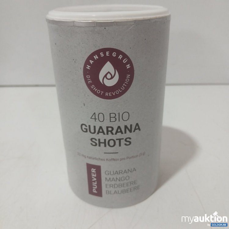 Artikel Nr. 469367: HANSEGRÜN 40 BIO Guarana Shots Pulver 120 g