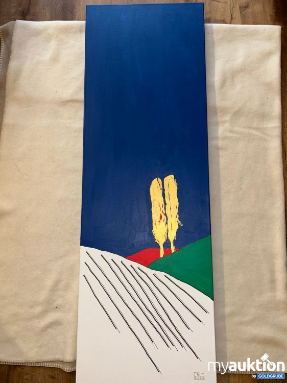 Artikel Nr. 913367: Bild „Steirisches Weinland“, Acryl auf Leinwand, 40 x 120 cm, Künstler: Dieter  Firmenich 