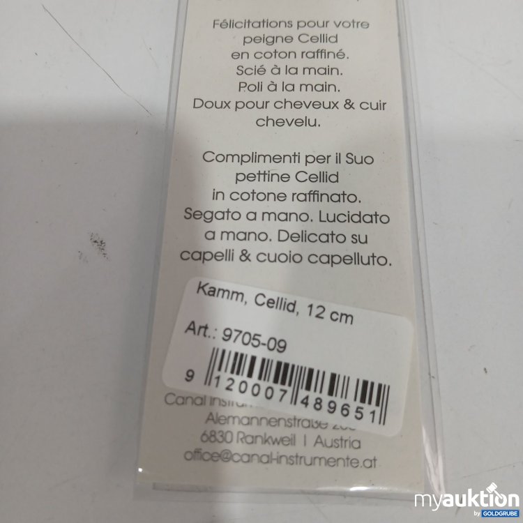 Artikel Nr. 526368: Canal Cellid Kamm 12 cm 9705-09