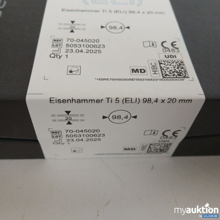Artikel Nr. 442369: Dental Concept Systems Eisenhammer Ti 5 (ELI) 98,4x20mm