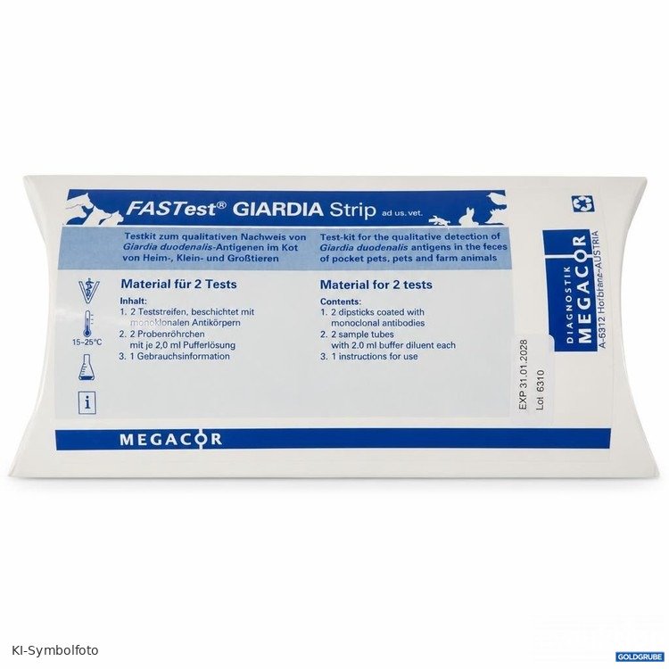 Artikel Nr. 466369 Artikel Nr. 466369: Megacor FASTest GIARDIA Strip Testkit für 2 Tests