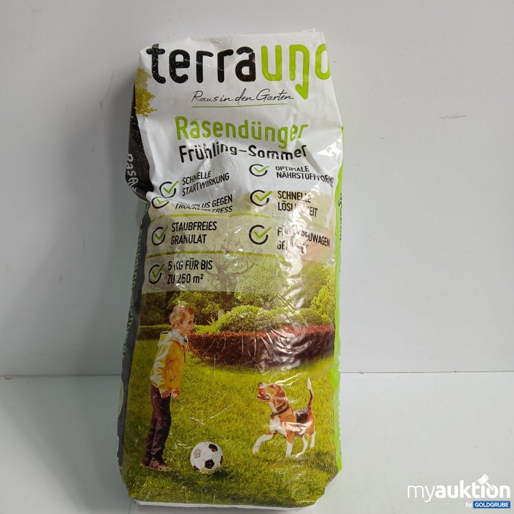 Artikel Nr. 865369: Terrauno Rasendünger Frühling-Sommer 5KG für 250 Quadratmeter 