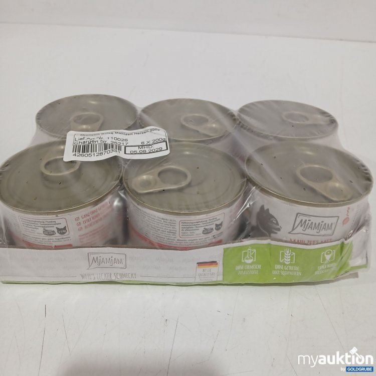 Artikel Nr. 963369: MJAMJAM Nassfutter MAHLZEIT MIT LECKEREN HERZEN für Katzen 6x200g