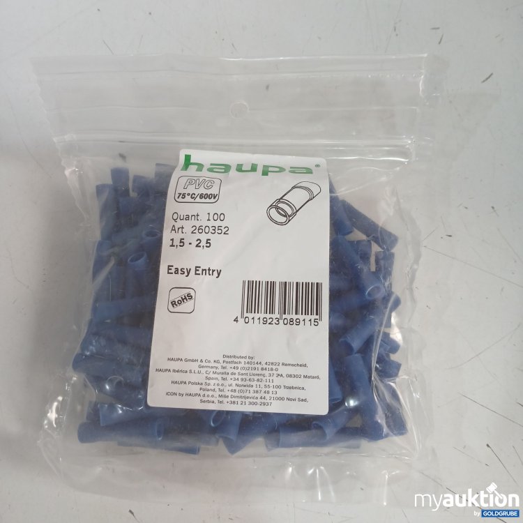 Artikel Nr. 461370 Artikel Nr. 461370: Haupa Stossverbinder blau PVC 100Stk 1,5 - 2,5