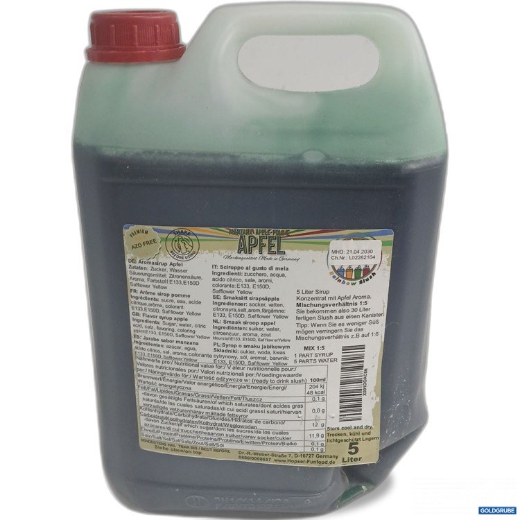 Artikel Nr. 988370 Artikel Nr. 988370: Aromasirup Apfel 5L