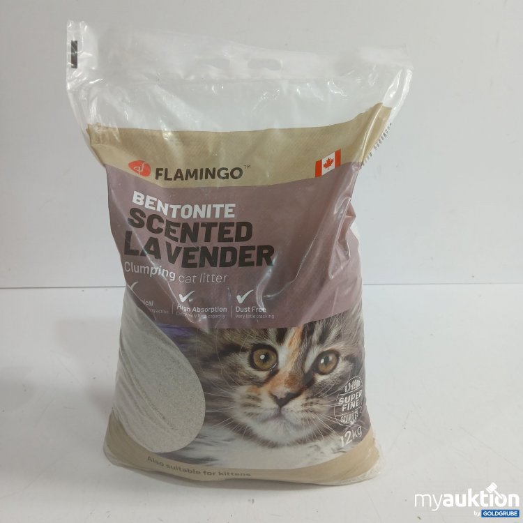 Artikel Nr. 990370 Artikel Nr. 990370: Flamingo Bentonite scented Lavender clumping Cat Litter 12kg