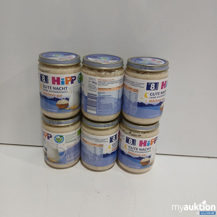 Artikel Nr. 892371: Hipp Gute Nacht Milchreis Pur ab 8 Monate 6×190G