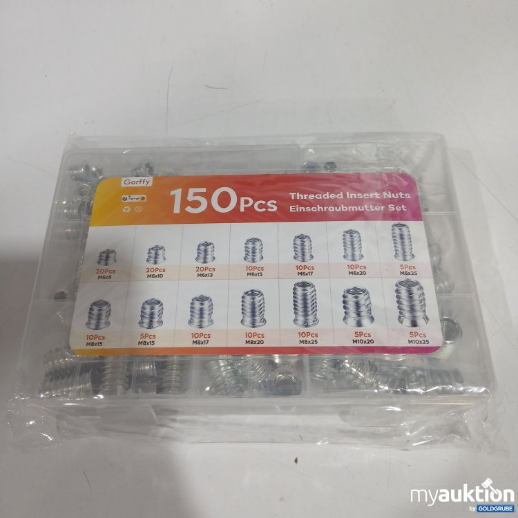 Artikel Nr. 898371 Artikel Nr. 898371: Gorffy Threaded Insert Nuts 150Pcs